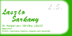 laszlo sarkany business card