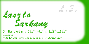 laszlo sarkany business card